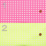 Cotton Oxford Printed Fabric - Fluorescent Check - nomura tailor