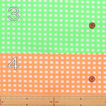 Cotton Oxford Printed Fabric - Fluorescent Check - nomura tailor