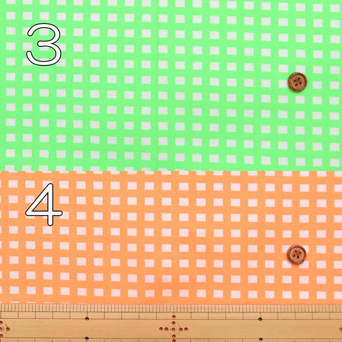 Cotton Oxford Printed Fabric - Fluorescent Check - nomura tailor