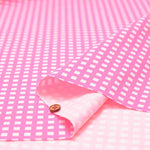 Cotton Oxford Printed Fabric - Fluorescent Check - nomura tailor