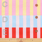 Cotton Oxford Printed Fabric - Color Stripes - nomura tailor