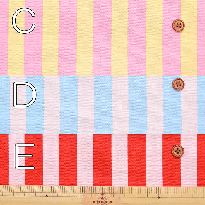 Cotton Oxford Printed Fabric - Color Stripes - nomura tailor