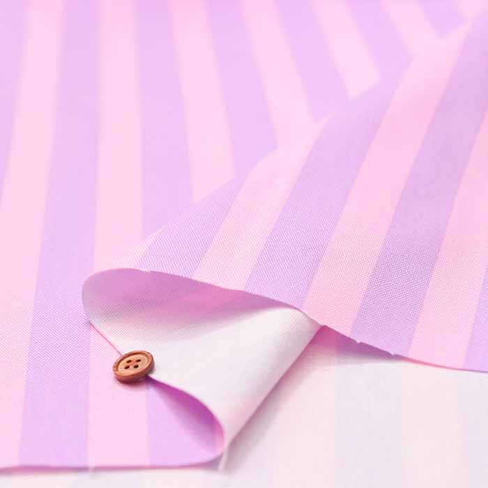 Cotton Oxford Printed Fabric - Color Stripes - nomura tailor