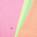 Cotton Oxford Printed Fabric - Fluorescent Stripe - nomura tailor