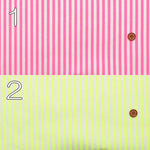 Cotton Oxford Printed Fabric - Fluorescent Stripe - nomura tailor