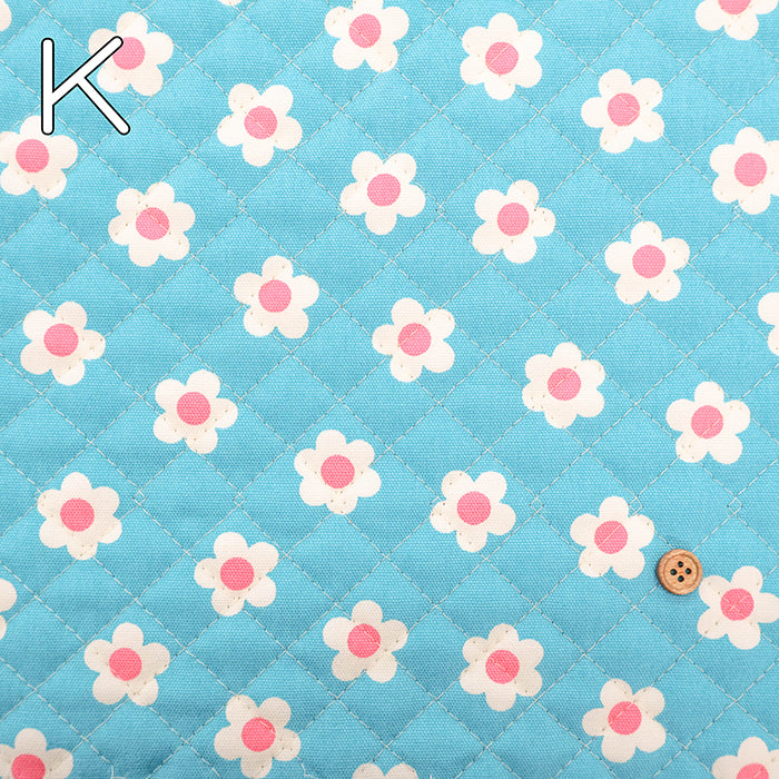 Cotton Oxford Quilted Fabric - Petit Flower <Full Needle>