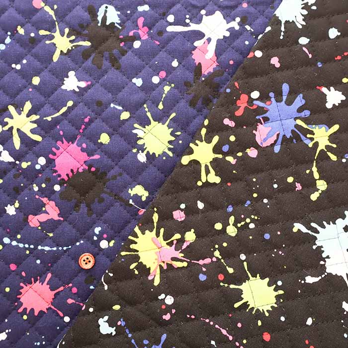 Cotton Oxford Quilted Fabric - Splash(Full Needle) - nomura tailor