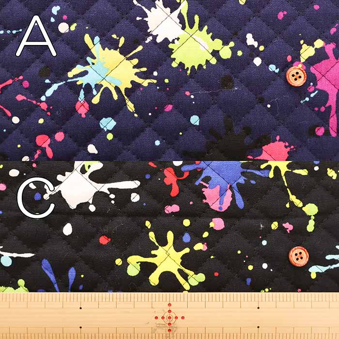 Cotton Oxford Quilted Fabric - Splash(Full Needle) - nomura tailor