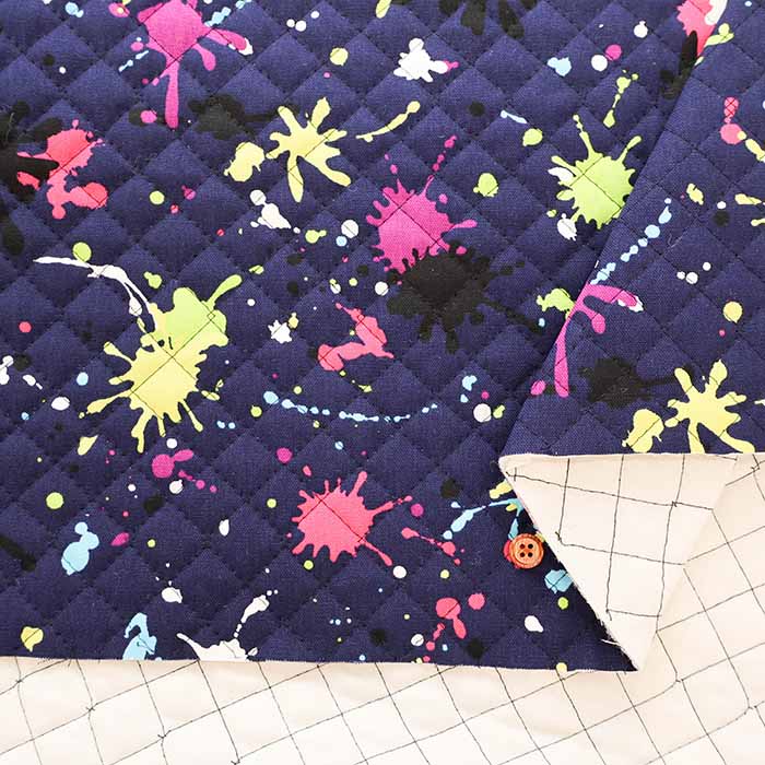 Cotton Oxford Quilted Fabric - Splash(Full Needle) - nomura tailor