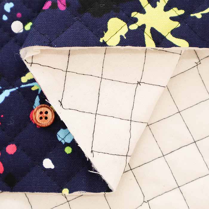 Cotton Oxford Quilted Fabric - Splash(Full Needle) - nomura tailor