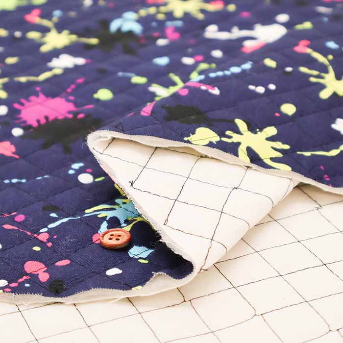 Cotton Oxford Quilted Fabric - Splash(Full Needle) - nomura tailor