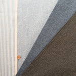 Cotton Oxford Fabric - Denim-style Reverse Stripe - nomura tailor