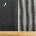 Cotton Oxford Fabric - Denim-style Reverse Stripe - nomura tailor
