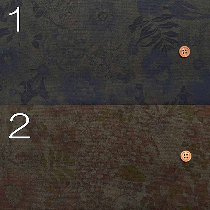 Cotton Broadcloth Print Fabric - Overdye Flower - nomura tailor
