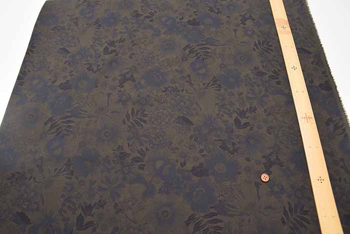 Cotton Broadcloth Print Fabric - Overdye Flower - nomura tailor