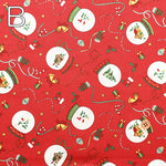 Cotton Scare Printed Fabric - Christmas - nomura tailor