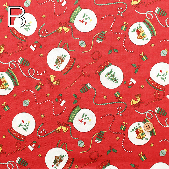 Cotton Scare Printed Fabric - Christmas - nomura tailor