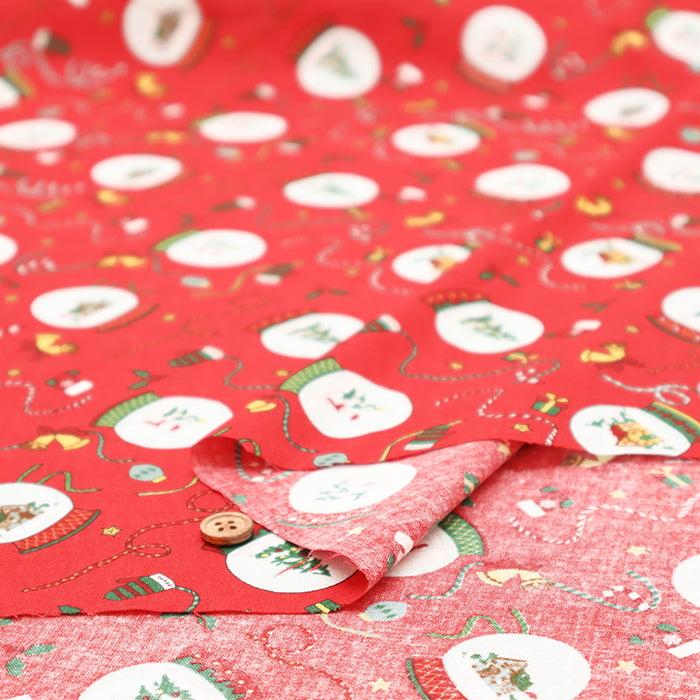 Cotton Scare Printed Fabric - Christmas - nomura tailor