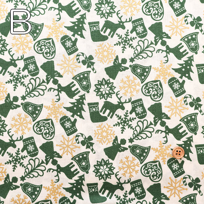 Cotton Scare Printed Fabric - Christmas Ornament - nomura tailor