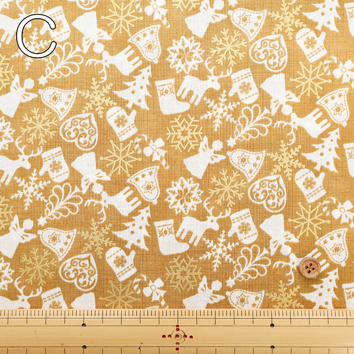 Cotton Scare Printed Fabric - Christmas Ornament - nomura tailor