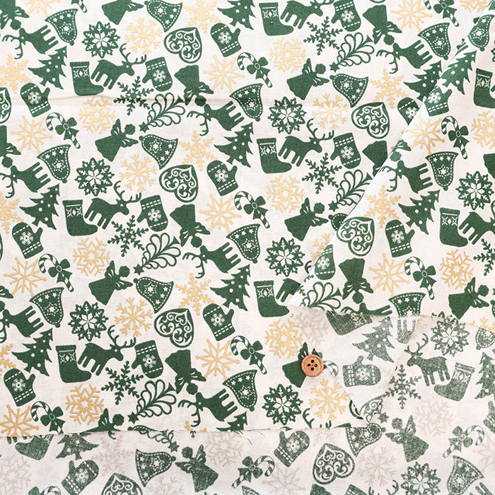 Cotton Scare Printed Fabric - Christmas Ornament - nomura tailor