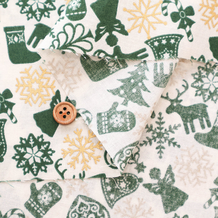 Cotton Scare Printed Fabric - Christmas Ornament - nomura tailor