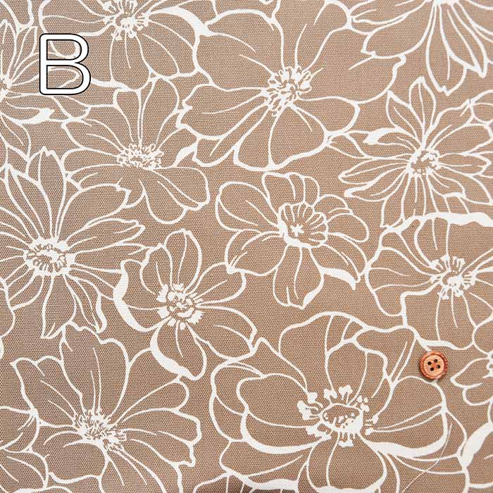 Cotton Oxford Printed Fabric - Rhinoflower - nomura tailor