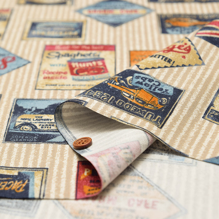 Cotton Oxford Fabric - Vintage Style Stripes - nomura tailor