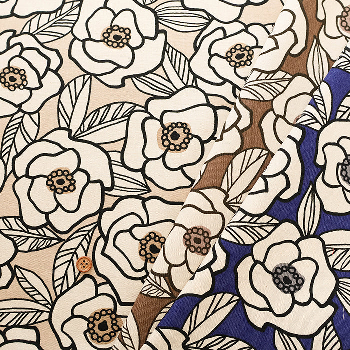 Cotton Oxford Fabric - Art Flower - nomura tailor
