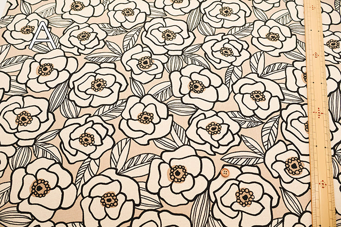 Cotton Oxford Fabric - Art Flower - nomura tailor