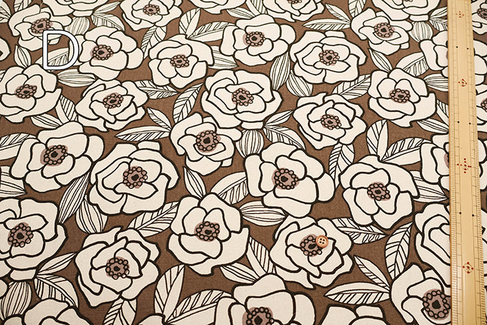 Cotton Oxford Fabric - Art Flower - nomura tailor