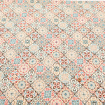 Cotton Scare Printed Fabric - Flower Tile - nomura tailor