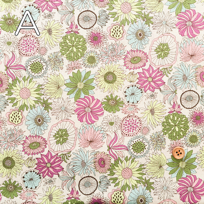 Cotton Scare Printed Fabric - Flower - nomura tailor
