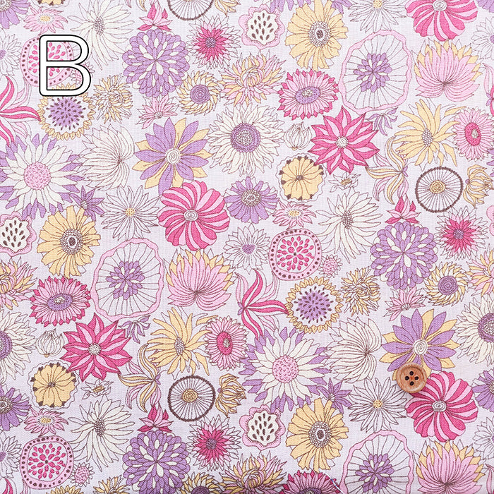 Cotton Scare Printed Fabric - Flower - nomura tailor