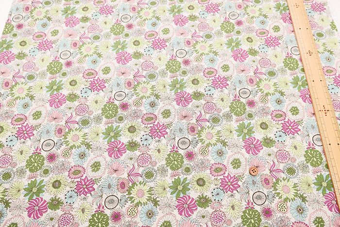Cotton Scare Printed Fabric - Flower - nomura tailor