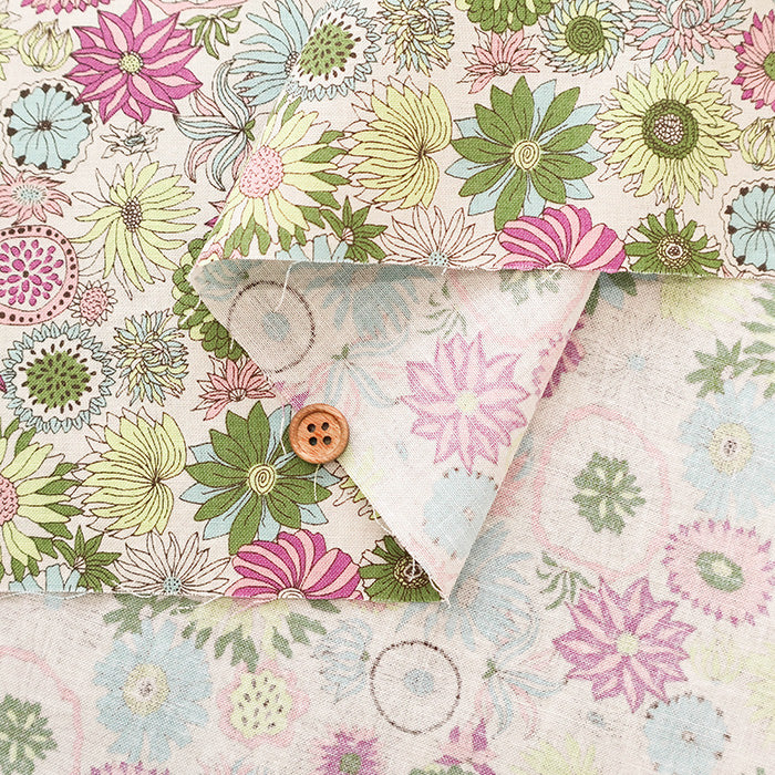 Cotton Scare Printed Fabric - Flower - nomura tailor