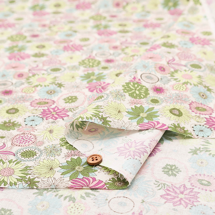 Cotton Scare Printed Fabric - Flower - nomura tailor