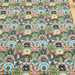 Cotton Muslin Printed Fabric - Art Nouveau Symphony Saucer - nomura tailor