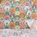 Cotton Muslin Printed Fabric - Art Nouveau Symphony Saucer - nomura tailor
