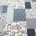 Cotton Muslin printed Fabric - Idyllic poem - Patchwork - nomura tailor