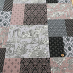 Cotton Muslin printed Fabric - Idyllic poem - Patchwork - nomura tailor
