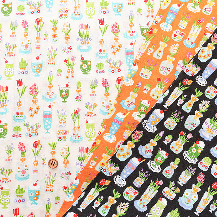 Cotton Scare Printed Fabric - Culetro Party Retro Glass - nomura tailor