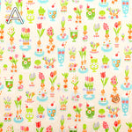 Cotton Scare Printed Fabric - Culetro Party Retro Glass - nomura tailor