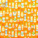 Cotton Scare Printed Fabric - Culetro Party Retro Glass - nomura tailor