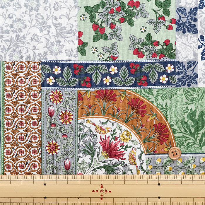 Cotton Muslin printed Fabric Art Nouveau Symphony animal forest - nomura tailor