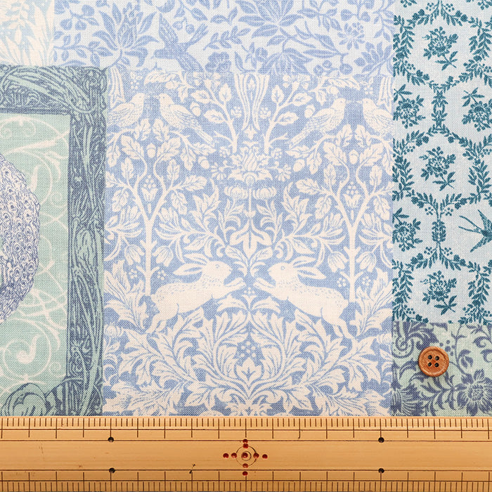 Cotton Muslin printed Fabric Art Nouveau Symphony antique books - nomura tailor