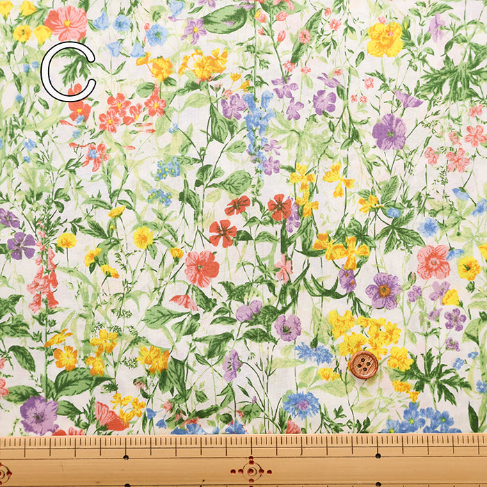 Cotton High-Density 80 Lawn Print Fabric - Flower - nomura tailor