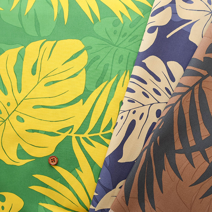 T/C Hawaiian Print Fabric - Monstera - nomura tailor