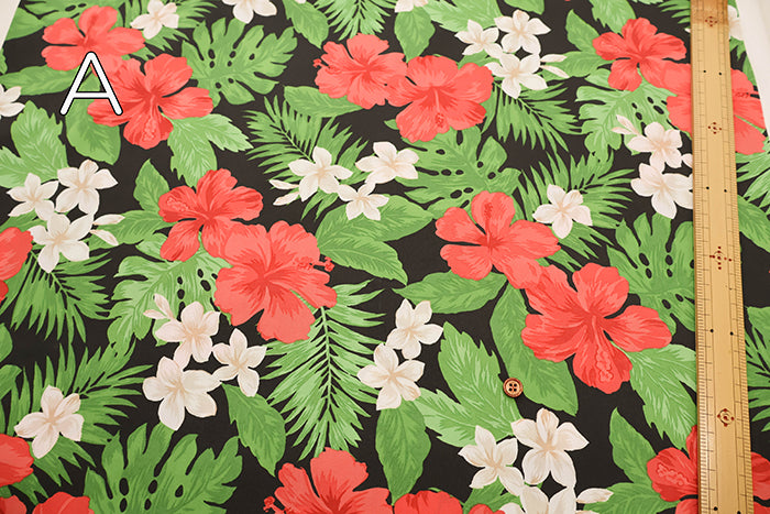 T/C Hawaiian Print Fabric - Hibiscus - nomura tailor