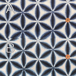 Cotton Takashima Chijimi Tie-dye Style Print Fabric - Snowflake - nomura tailor